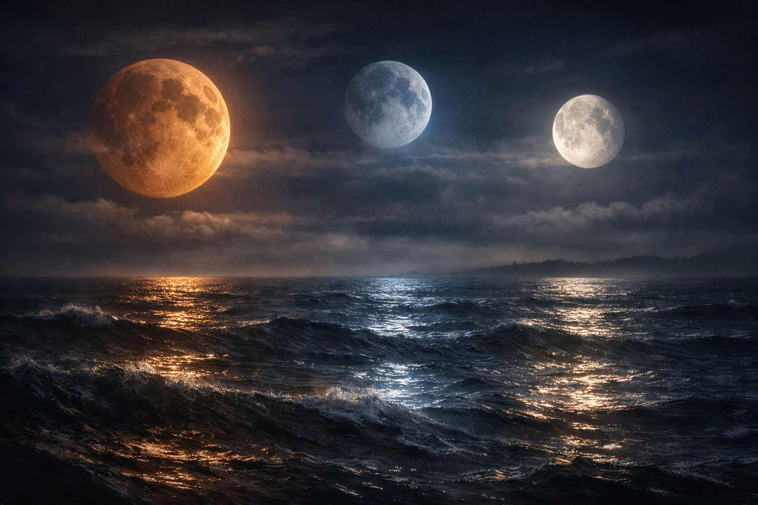 The Three Moons (seascape)