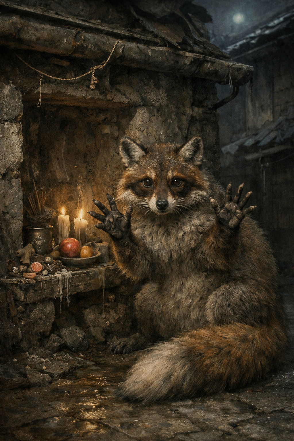 Raccoon Fox